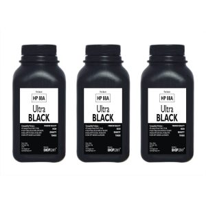 SHOPGINY Toner Refill Powder Ultra Black for HP 88A, CC388A Toner Cartridge for HP Laser Printers P1007, P1106, P1108, P1008, M1213nf MFP, M1136 MFP, M126nw MFP, M1218nfs, M128fw MFP, M128fn MFP, M226DW and M226DN (Pack of 3)