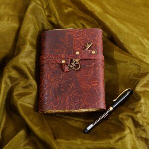 SHOPGINY Red Crunch Vintage Deckle Edge Paper Handmade Vintage Leather Journal Diary for Men Women 5 x 7 Inches (Red Crunch) - Image 7