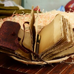 SHOPGINY Red Crunch Vintage Deckle Edge Paper Handmade Vintage Leather Journal Diary for Men Women 5 x 7 Inches (Red Crunch) - Image 8